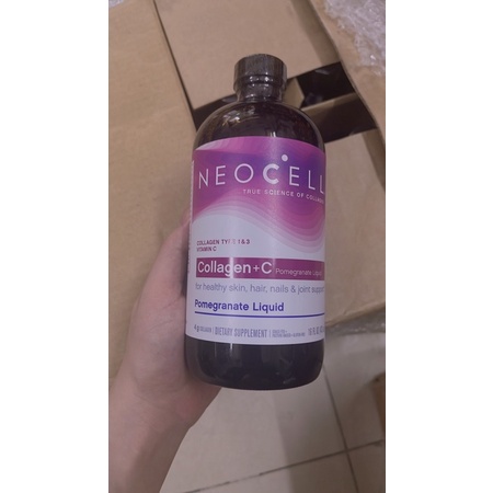 Nước Uống Collagen Lựu Neocell Collagen + C Pomegranate Liquid 473 ml Mỹ - Mẫu mới