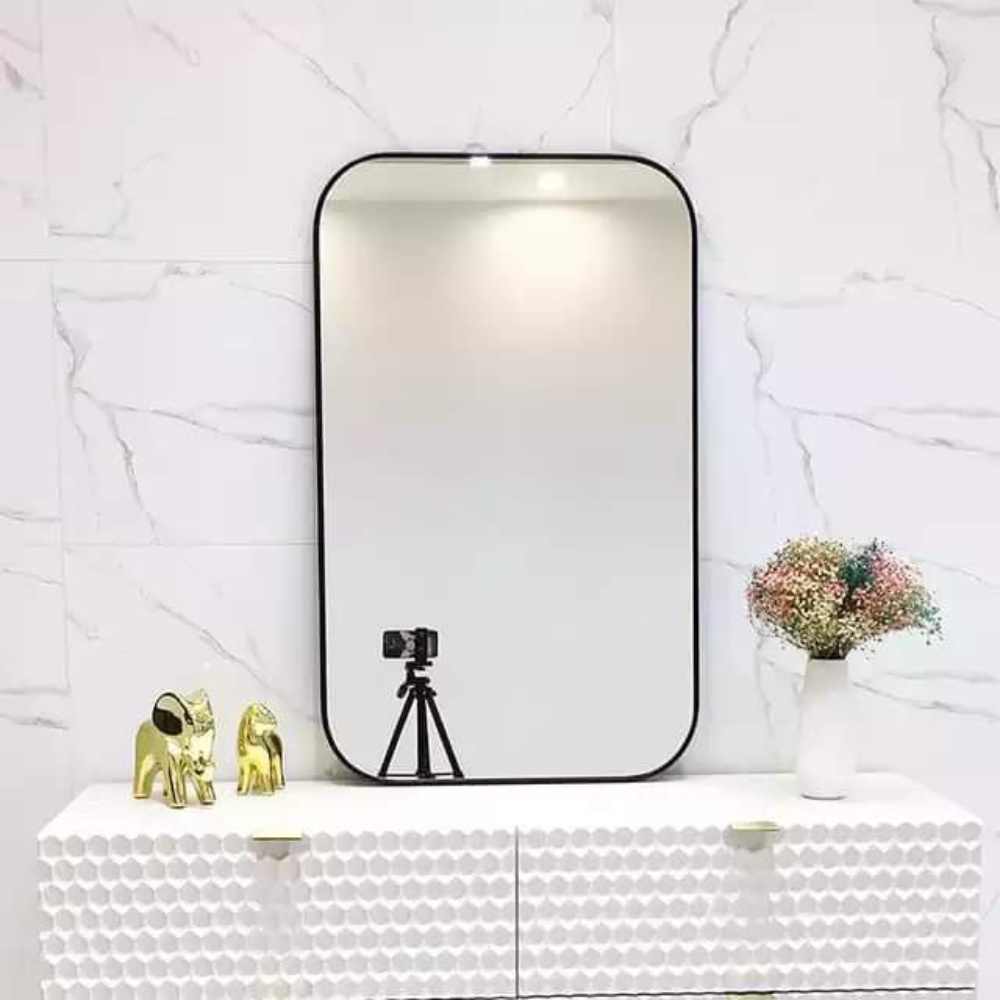 Gương nhà tắm viền khung thép sơn tĩnh điện gương treo tường phòng tắm CACTUSFLOWER G05