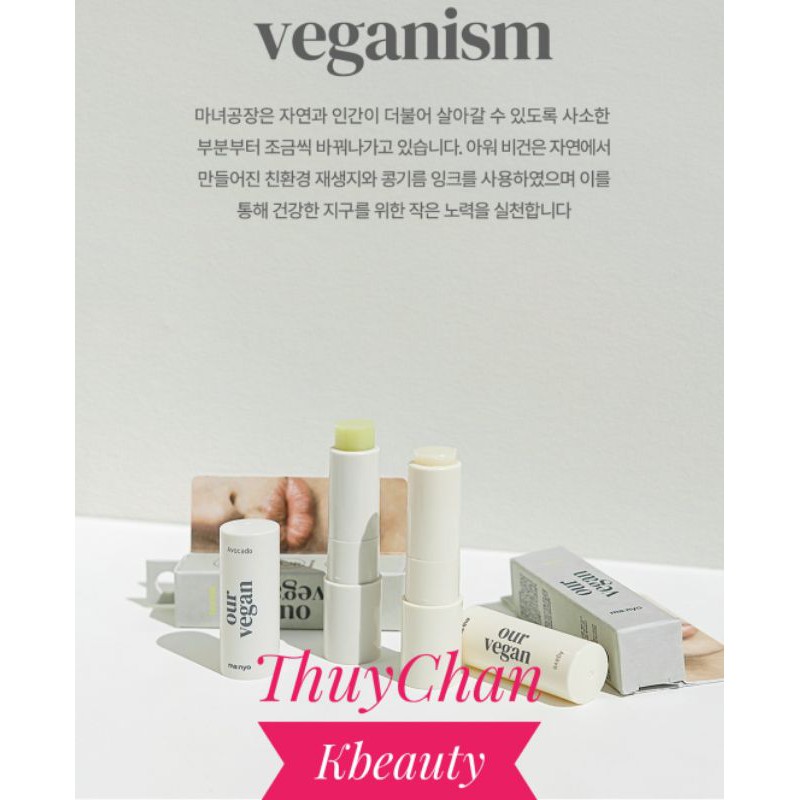 (Manyo) Dưỡng môi hữu cơ Manyo Our Vegan Lip Balm 3.7g