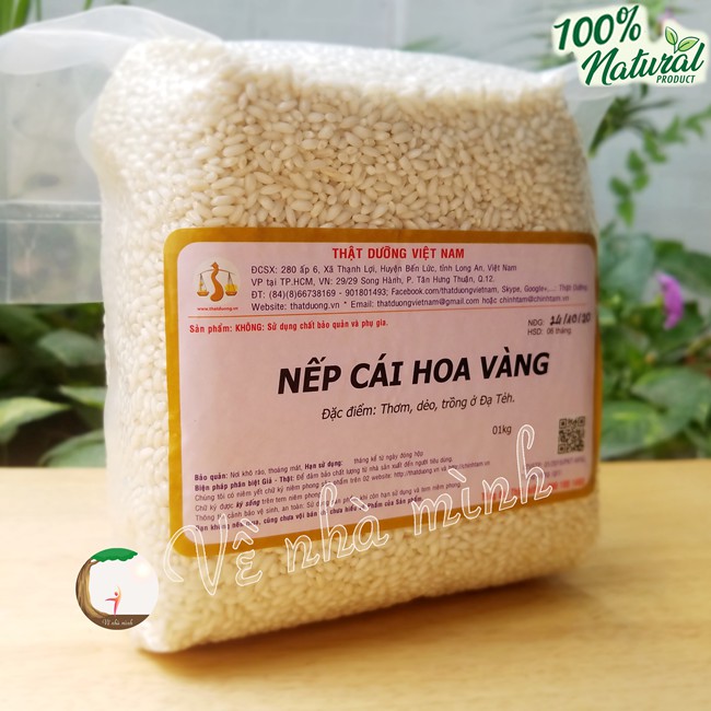 GẠO NẾP CÁI HOA VÀNG HỮU CƠ TRỒNG TỰ NHIÊN dùng trong ăn dưỡng sinh, thực dưỡng, eatclean, ăn chay, ăn kiêng giảm cân