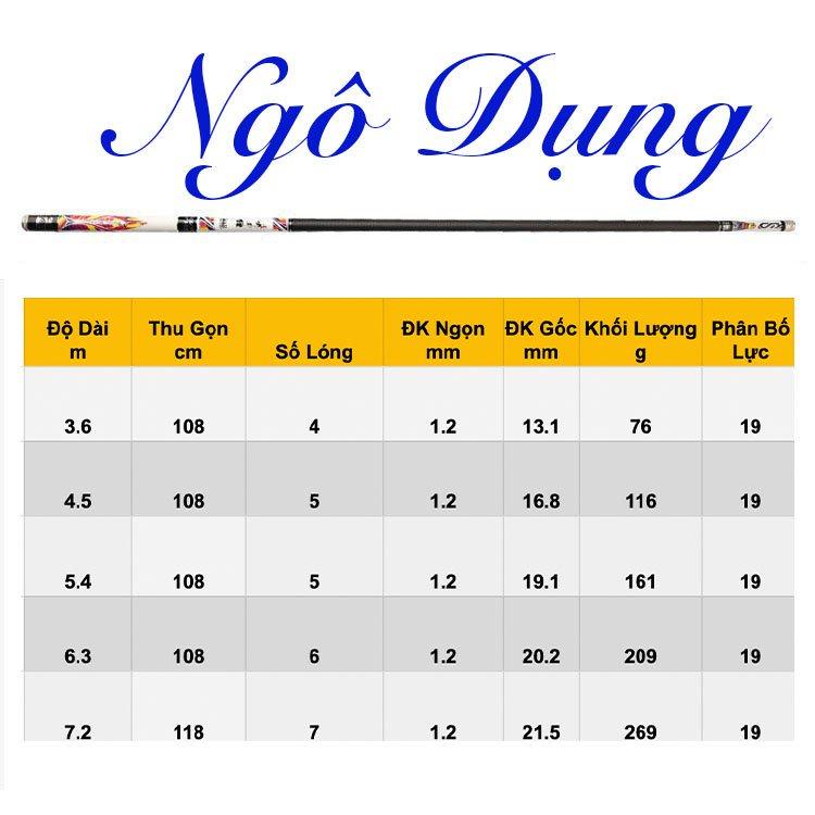 [Siêu Sale] Cần Câu Tay Vid Ngô Dụng 5H Cần Câu Đài Câu Đơn Carbon Cần Câu Cá Cao Cấp