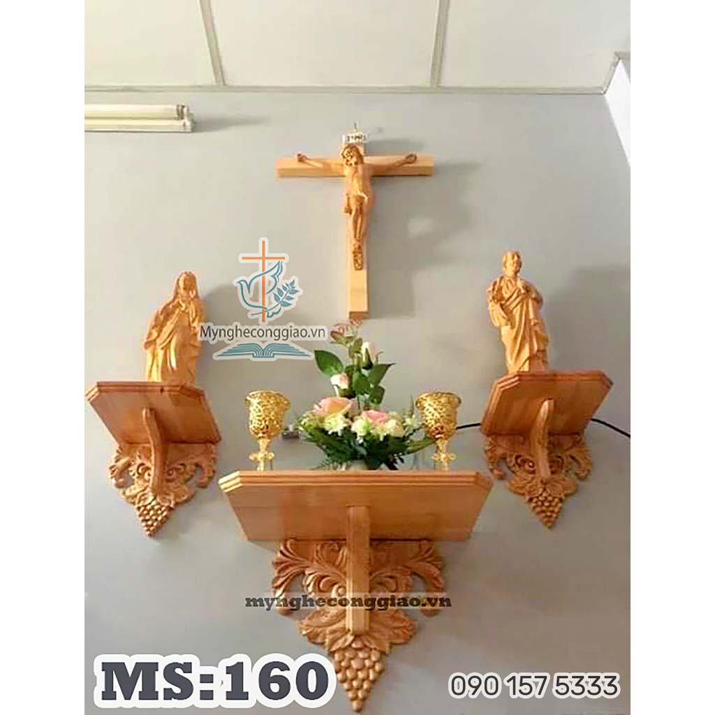 Top Những Mẫu Kệ Gỗ Công Giáo | Bàn Thờ Công Giáo Treo Tường Bằng Gỗ | Bàn Thờ Chúa Lắp Nhà Khách