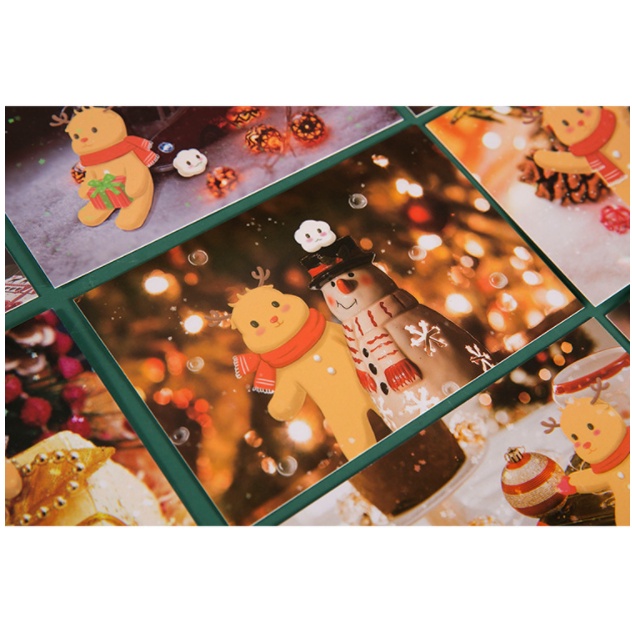 (Postcard) Hộp 30 bưu thiếp chủ đề giáng sinh, merry christmas postcard trang trí noel