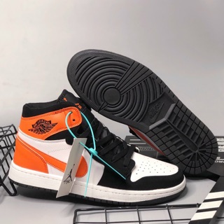 Giày Thể Thao Jordan Cổ Cao Màu Cam Sneaker