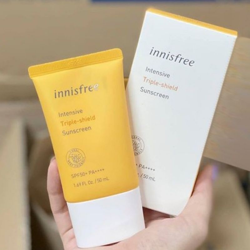 ❤𝙁𝙧𝙚𝙚𝙨𝙝𝙞𝙥❤Kem chống nắng Innisfree Intensive Triple Care Sunscreen SPF50+ PA++++ 50ml