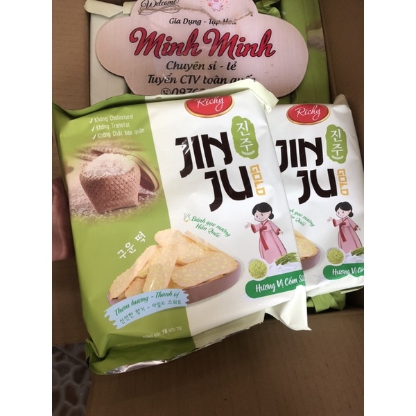 Bánh gạo nướng Hàn Quốc JINJU (hương vị cốm sữa)gói 145g