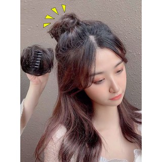 Tóc giả búi mimi - búi tròn rối dạng kẹp hàn quốc - love hairs