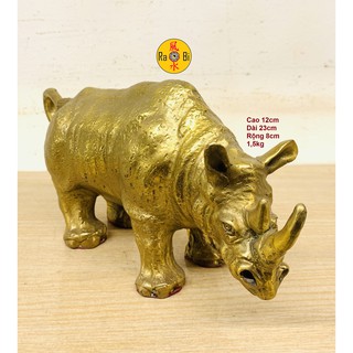 Tê Giác Đồng Vàng -  Tượng Đồng Phong Thủy