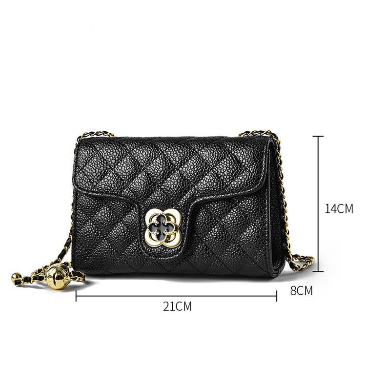 Túi Xách Đeo Vai Hình Vuông Cỡ Nhỏ Phong Cách Mới Phối Dây Xích Thời Trang Cho Nữ