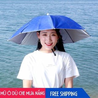 Mũ Ô Dù Rảnh Tay – Che mưa, nắng, câu cá, chống tia UV siêu tiện lợi