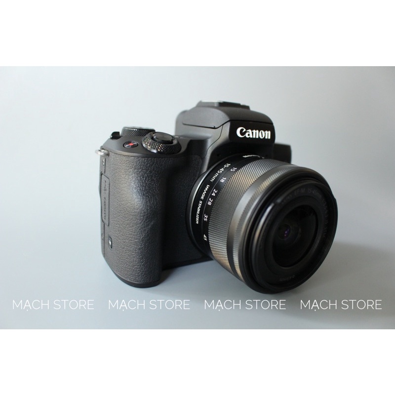 COMBO MÁY ẢNH CANON EOS M50 + LENS 15-45MM F3.5-6.3 IS STM MÀU ĐEN