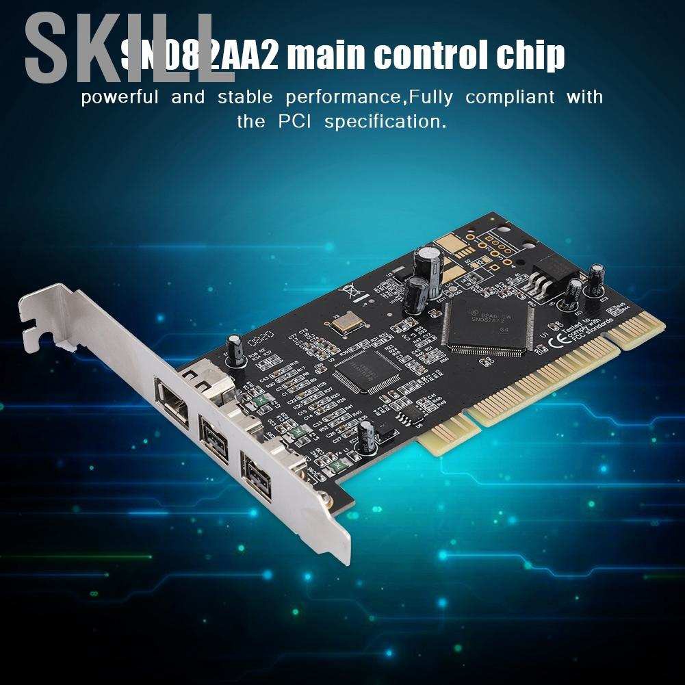 Card Chuyển Đổi Pci 3 Cổng Firewire 1394 B / A (2B1A) 800mbps