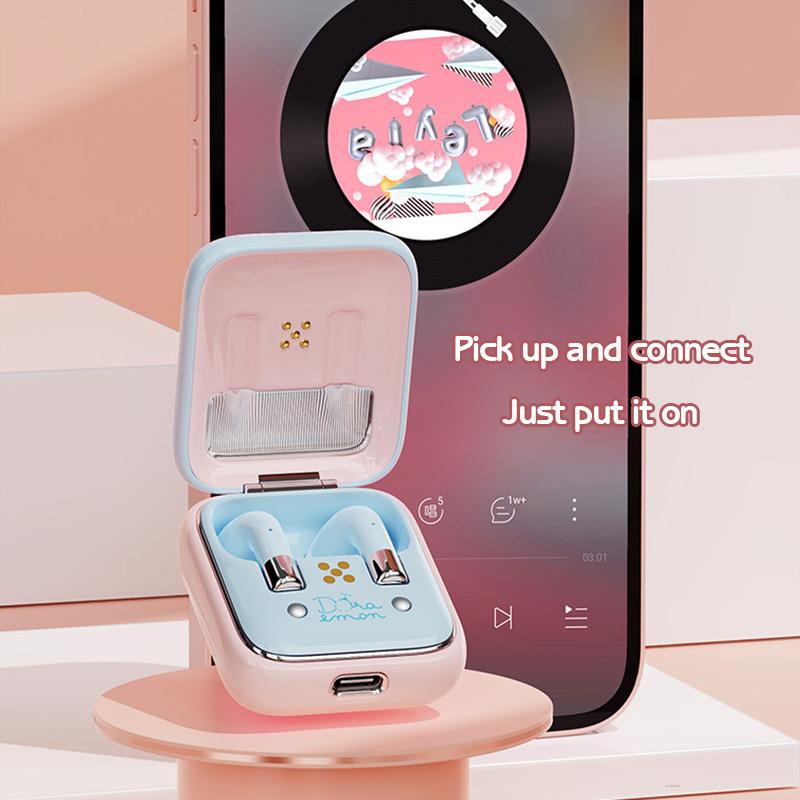 Tai Nghe Nhét Chụp Chup Tai Bluetooth Không Dây Chống ồn Blutooth Chơi Chơi Game Tai Nghe Pro Gameming Gaming Doraemon Doremon Mini Android TWS Có Mic
