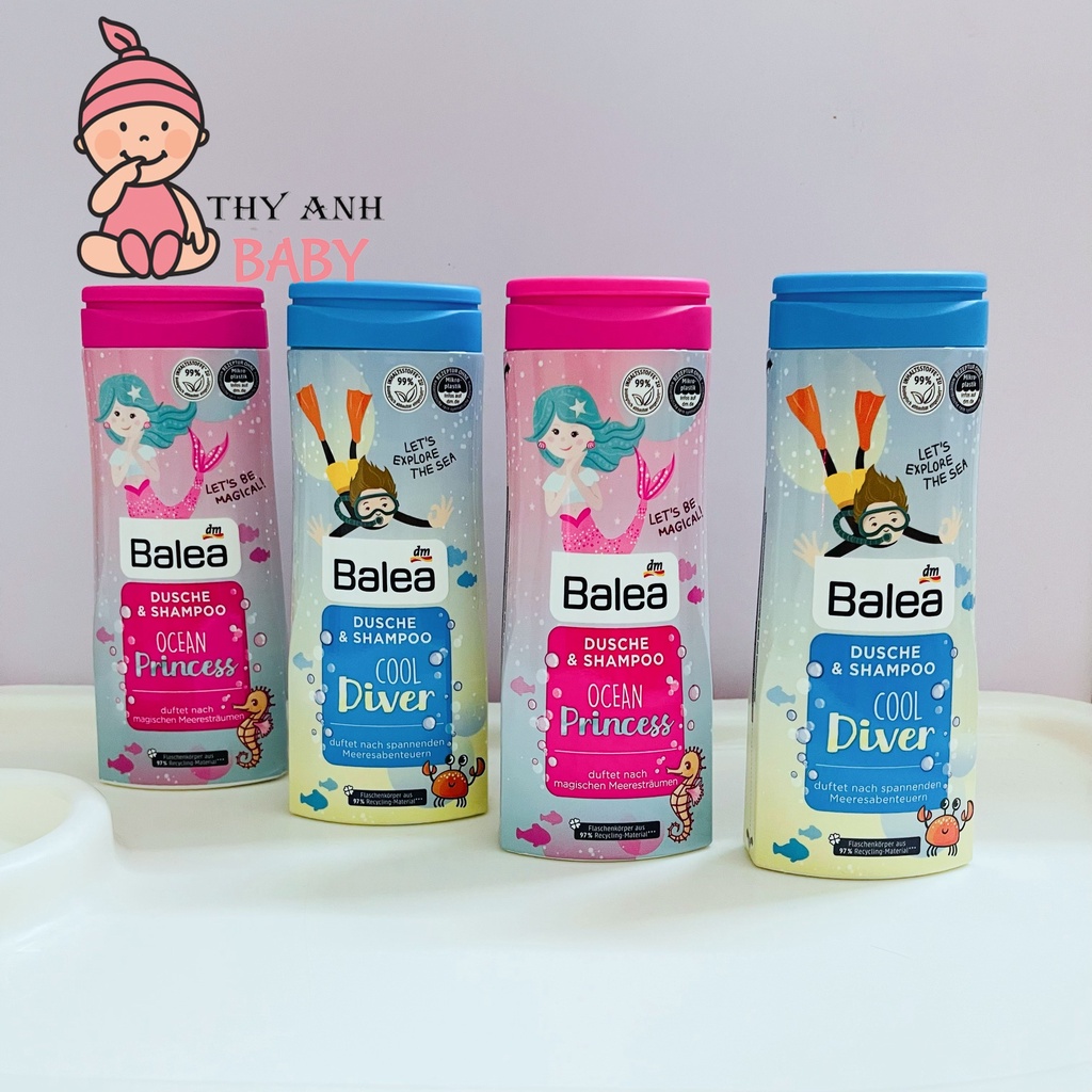 Sữa Tắm Gội Balea Dusche & Shampoo Của Đức Cho Bé 300ml