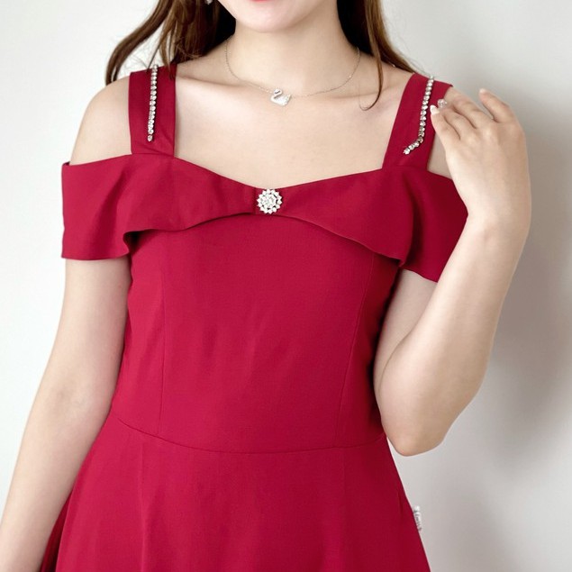 [Mã WASTMAY giảm 15% tối đa 30K đơn 150K] Đầm dáng xòe trễ vai EMVY - V39 | BigBuy360 - bigbuy360.vn