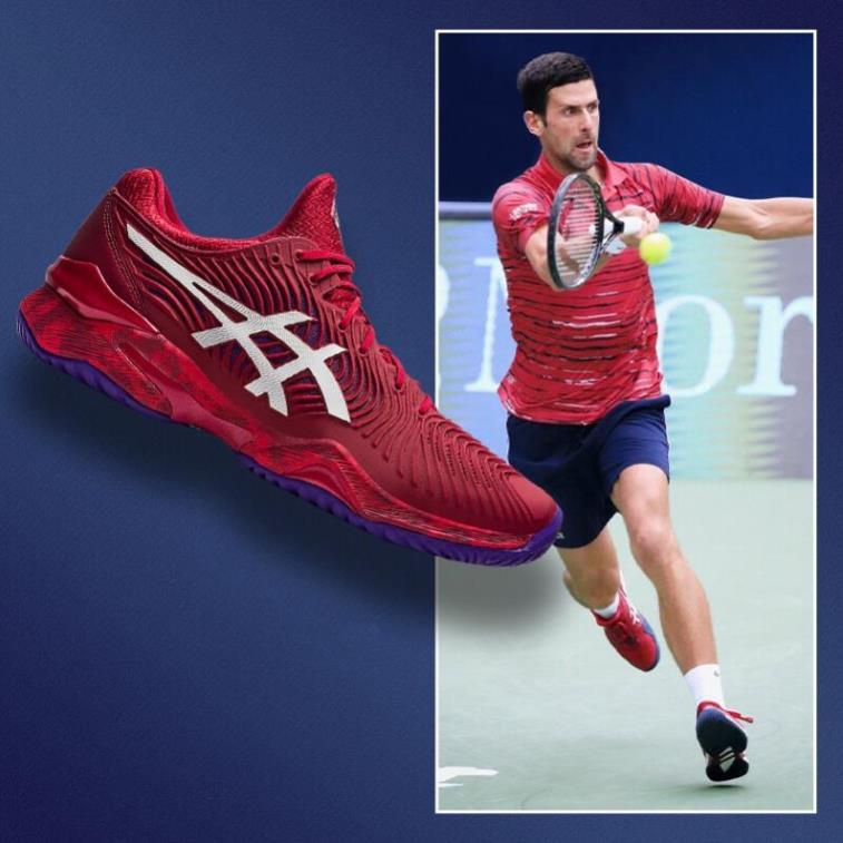 Giày Tennis Asics Court FF Novak Cranberry/White 1041A089.605 Năm 2022 🛰 🛁