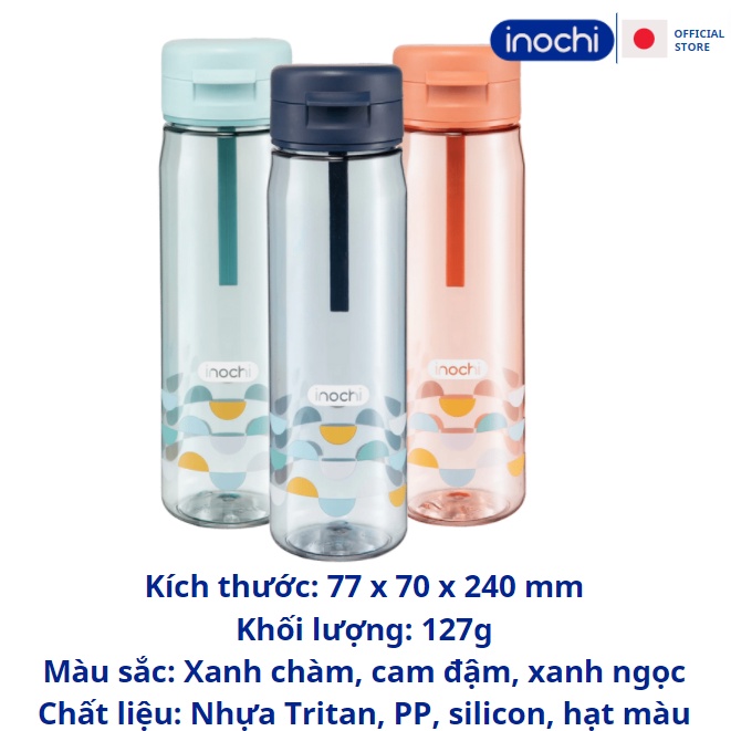 Bình nước Kita Fami 700ml inochi bình nước đi học