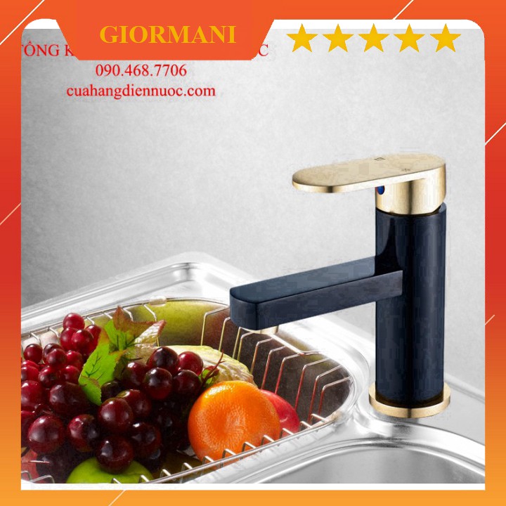 Vòi lavabo, Vòi chậu rửa mặt nóng lạnh cao cấp SNL24 tặng đôi dây cấp inox
