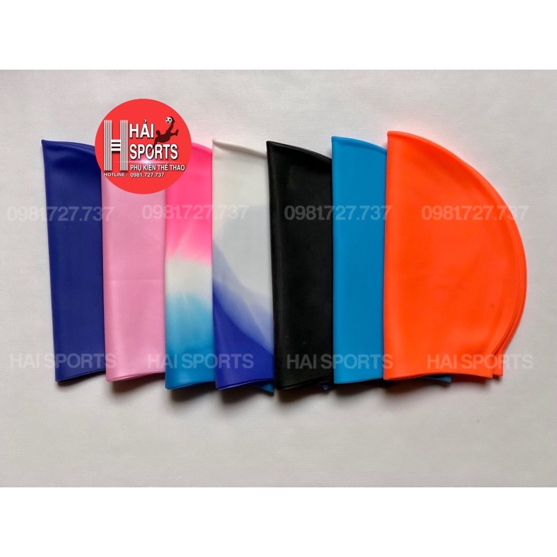 Mũ bơi silicon chống thấm nước tốt -Nón bơi silicon kiểu dáng thể thao ( đủ màu )