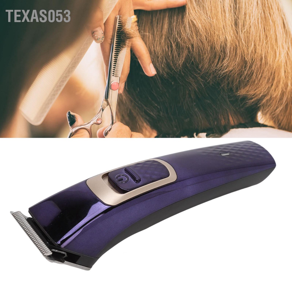 Texas053 Tông đơ điện có thể sạc lại Tiếng ồn thấp cắt tóc chuyên nghiệp hướng dẫn điều chỉnh Lược kéo EU Plug 220‑240V