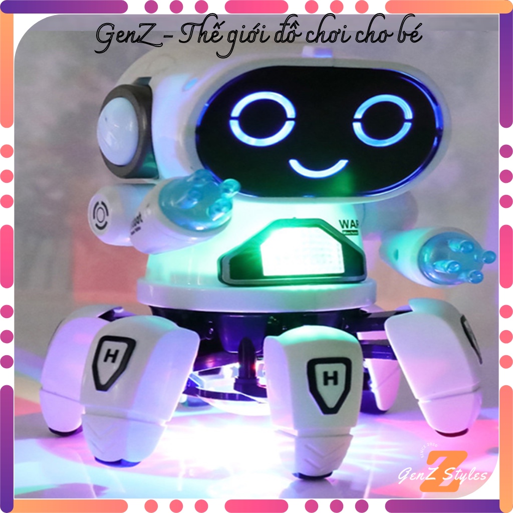 Robot đồ chơi biến hình biết nhảy nhót, phát sáng và phát nhạc vui nhộn