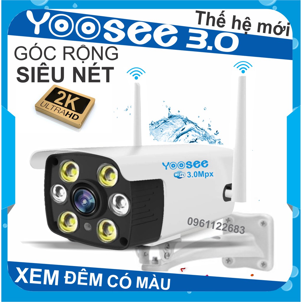 Camera IP YooSee lắp NGOÀI TRỜI - Ultra HD Siêu nét 3.0Mpx