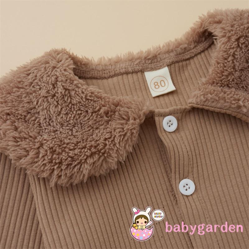 Set áo khoác tay dài đính nút + quần lưng cao co giãn thời trang cho bé gái