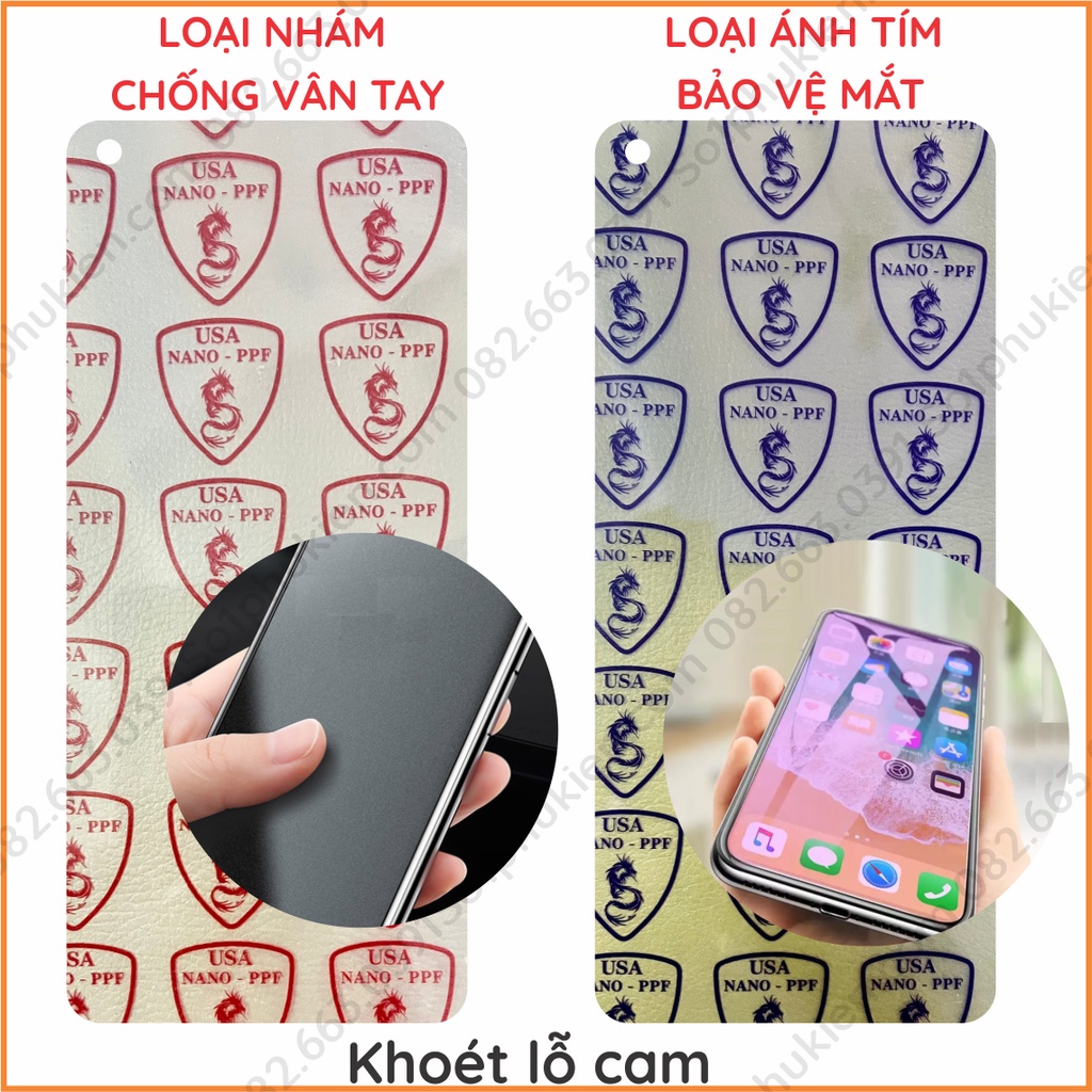 Dán cường lực màn hình Oppo reno 7 4G dẻo nano trong suốt, nhám chống vân tay, bảo vệ mắt chống bể 9H+