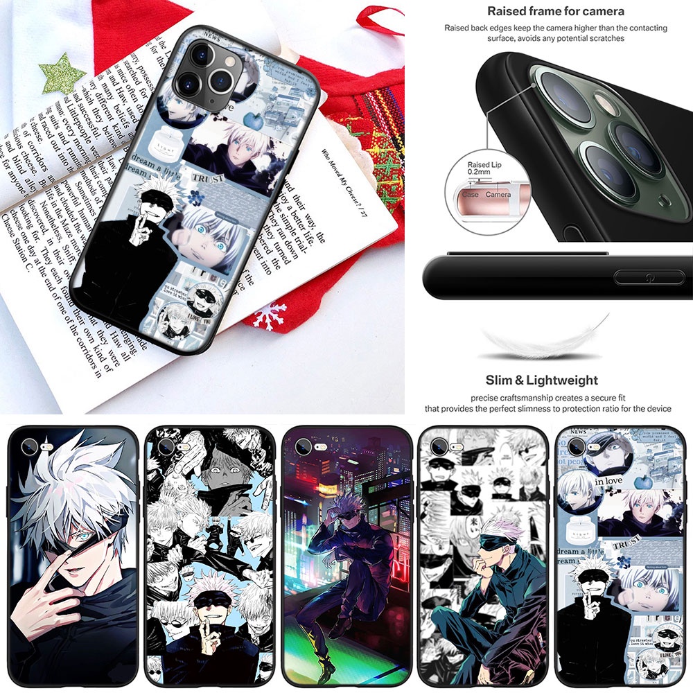 Ốp Điện Thoại Silicon Mềm Hình Gojo Satoru Jujutsu Kaisen Wzi58 Cho Iphone 5 5s 6 6s 7 8 11 Pro Max Plus Se Xr