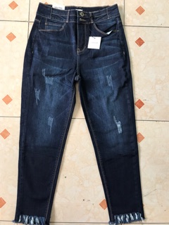 Quần jeans nữ lưng cao 2 nút