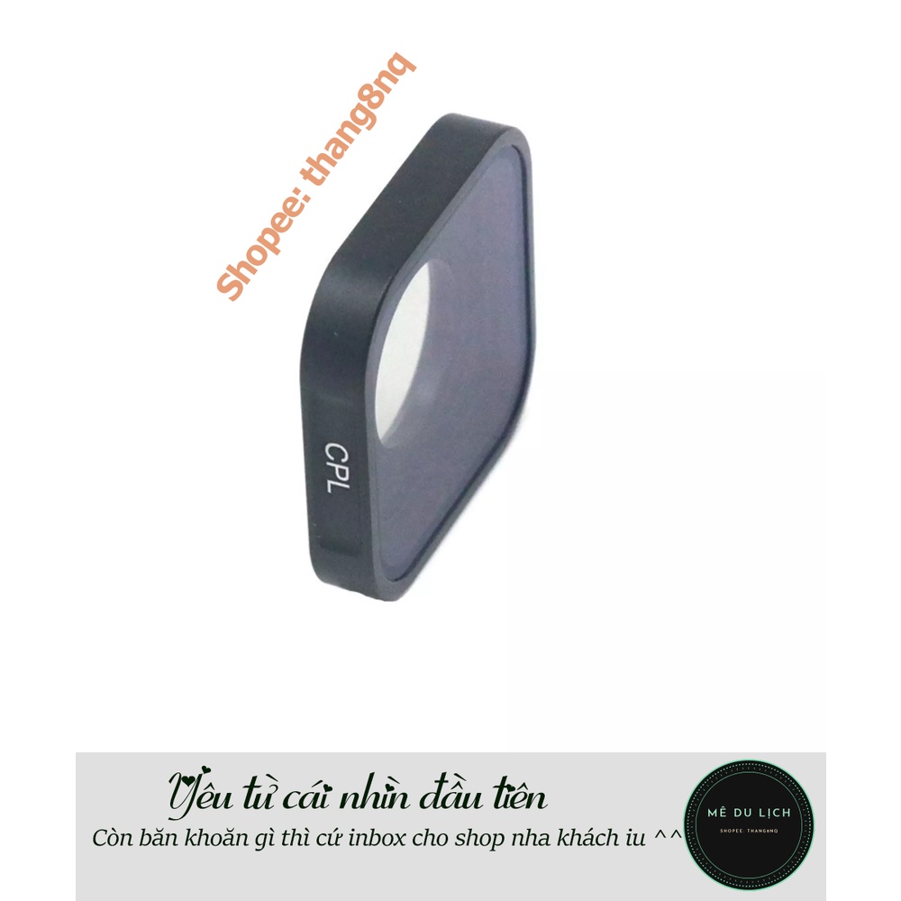 Kính lọc Telesin CPL gopro 9/10, kính lọc filter, khắc phục cháy sáng khi quay phim, chụp ảnh trên gopro