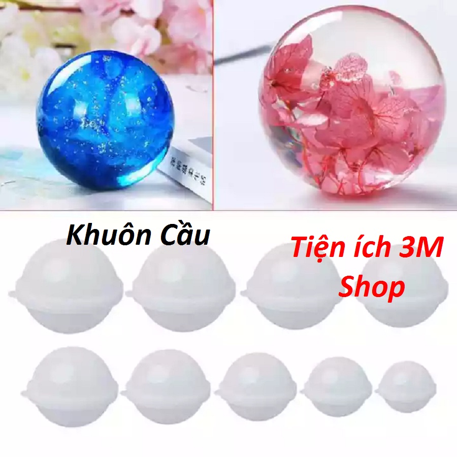 Khuôn Quả Cầu Silicol Nhiều Kích Cỡ,Khuôn Trang Trí Làm Handmade