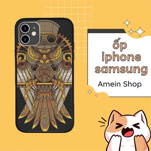Ốp Chống Vỡ Màn Hình Ngầu Đét Con Cú Máy Móc Loại Tốt Nhất cho IPHONE SAMSUNG MYS20220365