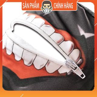 Khẩu trang Ninja có khóa kéo độc lạ cosplay hóa trang cao có thể uống nước được