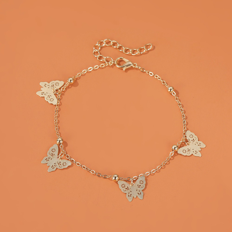 Temperament Hollow Butterfly Anklet Sexy Simple Foot Jewelry Personality Foot Chain | BigBuy360 - bigbuy360.vn