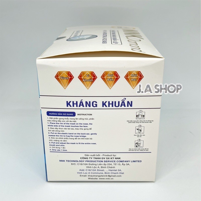 Khẩu Trang Y Tế 4 Lớp Kháng Khuẩn Chính Hãng NNK Diamond