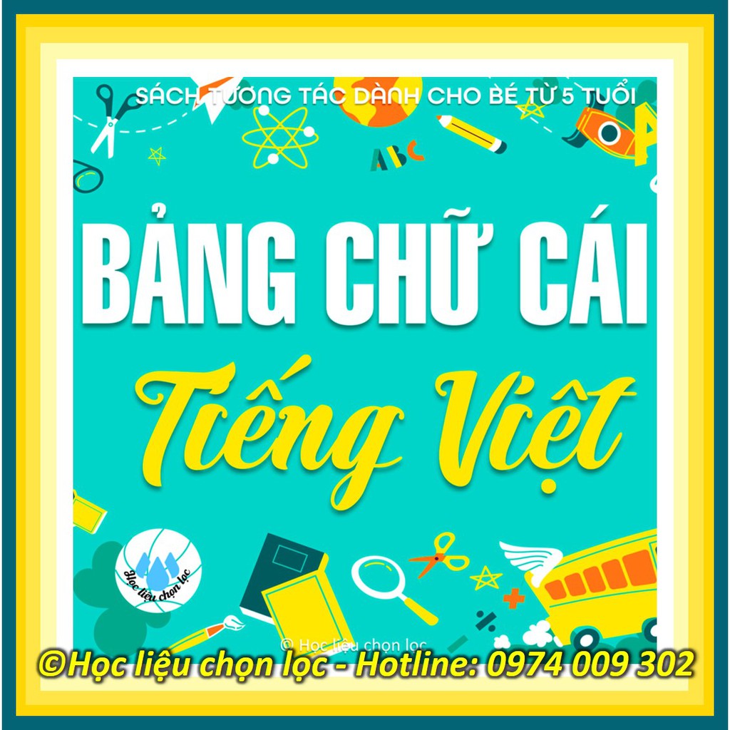 Bộ học liệu bóc dán Nhận biết bảng chữ cái Tiếng Việt, Học liệu Montessori Tiếng Việt cho bé tổng hợp các kĩ năng