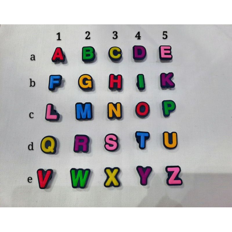 Jibitz charm stick bảng chữ cái Phần2