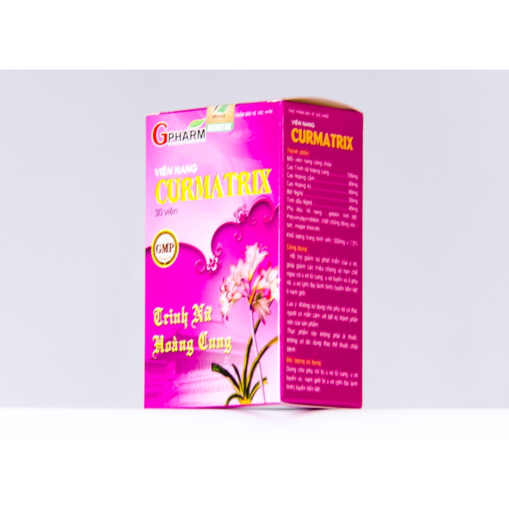 Viên uống CURMATRIX Hỗ trợ giảm sự phát triển của u xơ, giúp giảm các triệu chứng hạn chế nguy cơ u xơ tử cung