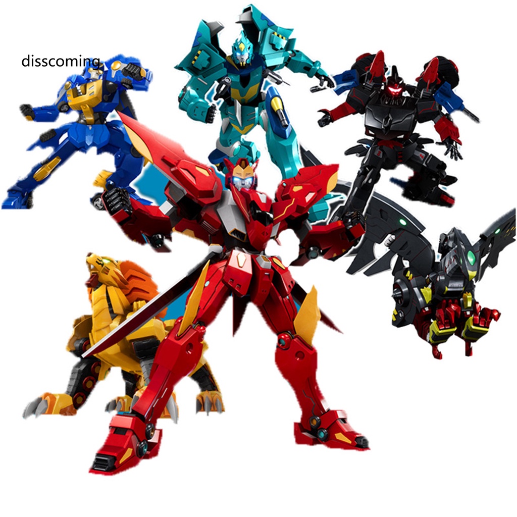 Set 2 Đồ Chơi Xe Hơi Biến Hình Robot Bằng Nhựa Có Nam Châm Cho Bé Trai