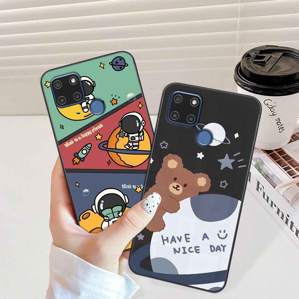 Ốp Realme C12 / C15 in hình vũ trụ, phi hành gia bầu trời cute dễ thương
