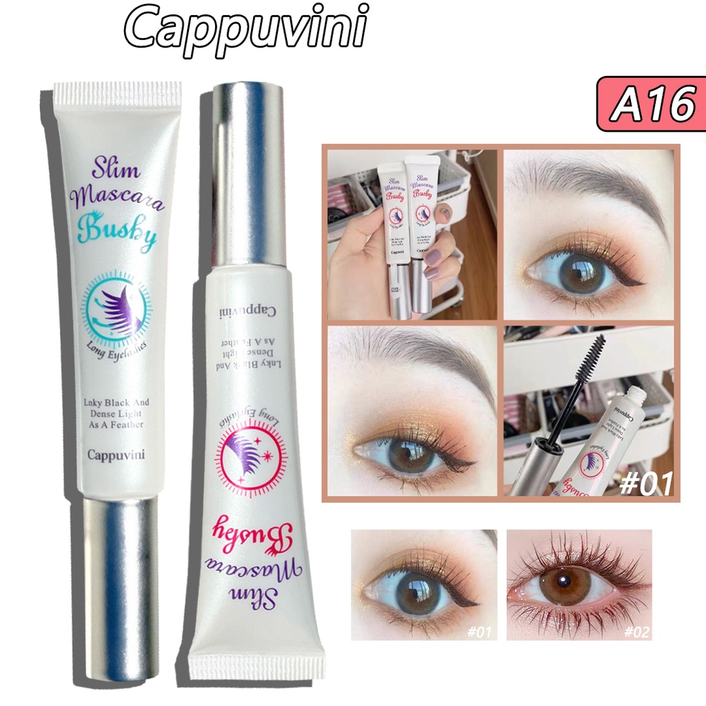 Mascara CAPPUVINI chuốt mi cong dài kháng nước tiện dụng