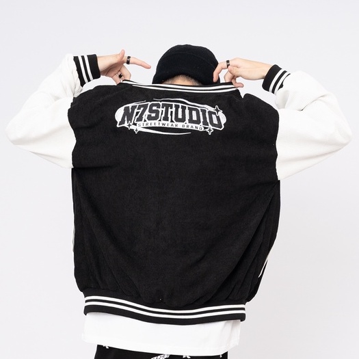 Áo Khoác Varsity Jacket N7 STUDIO bomber bóng chày basic nam nữ form rộng Local Brand #7