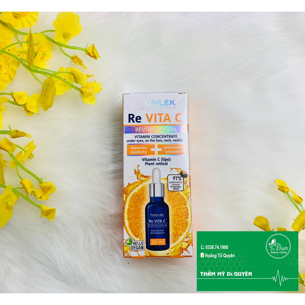 [CHÍNH HÃNG] Serum trắng sáng, chống lão hóa Flos-lek Re VITA C