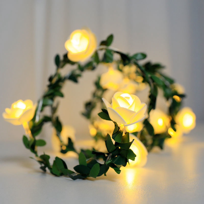 Dây đèn LED hình hoa hồng trang trí đáng yêu