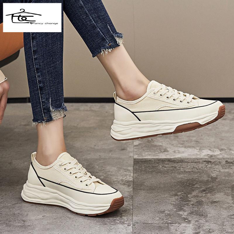 Giày Thể Thao Canvas Đế Dày Siêu Nhẹ Dễ Phối Đồ Hợp Thời Trang