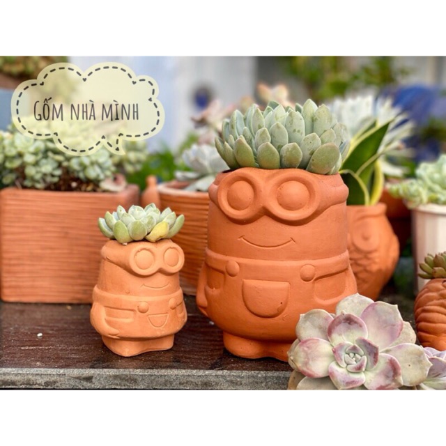 Combo 2 chậu Minion đất nung