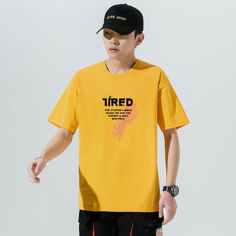 Áo Thun Tay Ngắn Cổ Tròn Dáng Rộng In Họa Tiết Mới Thời Trang Mùa Hè Cho Nam