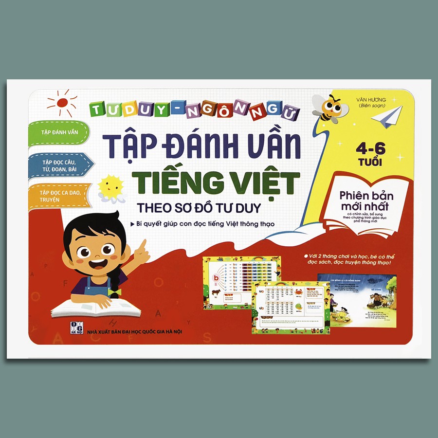 Sách - Tập Đánh Vần Tiếng Việt-Bí Quyết Giúp Con Đọc Tiếng Việt Thông Thạo 4-6 tuổi (Phiên bản 124 trang)-Tái Bản 7/2020