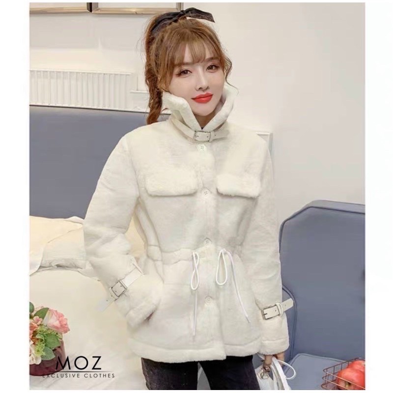 Áo khoác tho lông rút eo hàng l1